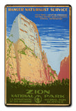 Zion National Park Vintage Sign Metal Sign