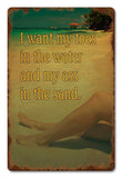 Toes In The Water Vintage Sign Metal Sign