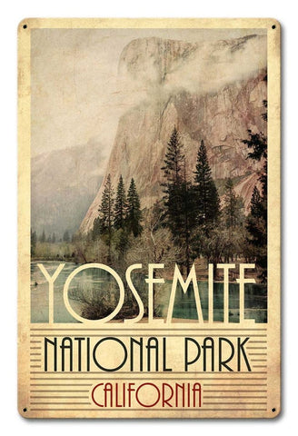 Yosemite National Park Vintage Sign Metal Sign