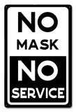 No Mask No Service Metal Sign