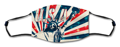 USA Liberty Mask Metal Sign