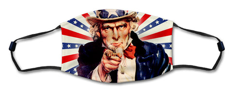 Uncle Sam Starburst Mask Metal Sign