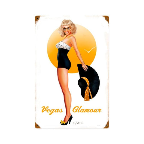 Vegas Glamour Vintage Sign Metal Sign