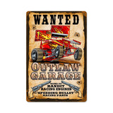 Wanted Outlaw Garage Vintage Sign Metal Sign