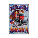 Truckers Drive Vintage Sign Metal Sign