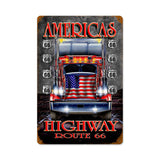 Truckers Highway Vintage Sign Metal Sign