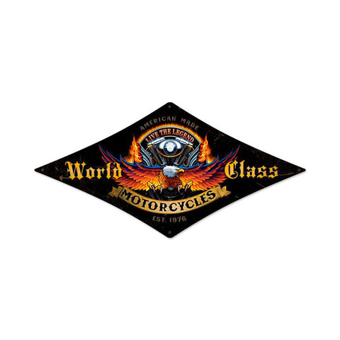 World Class Motorcycles Vintage Sign Metal Sign