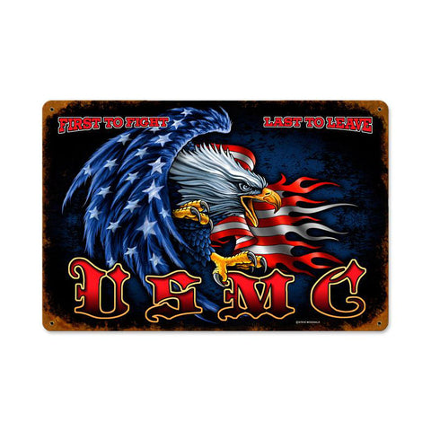 USMC EAGLE Metal Sign