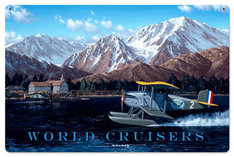 World Cruisers Vintage Sign Metal Sign