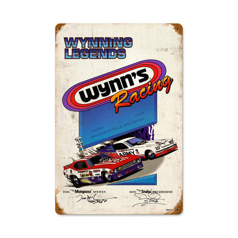 Wynning Racing Vintage Sign Metal Sign