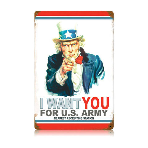 Uncle Sam Vintage Sign Metal Sign