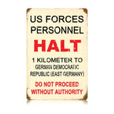 Us Forces Halt Vintage Sign Metal Sign