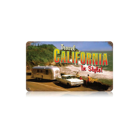 Travel California Vintage Sign Metal Sign