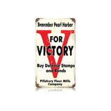 V For Victory Vintage Sign Metal Sign