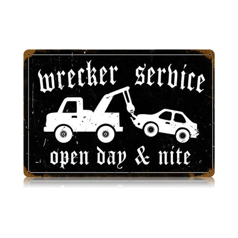 Wrecker Service Vintage Sign Metal Sign