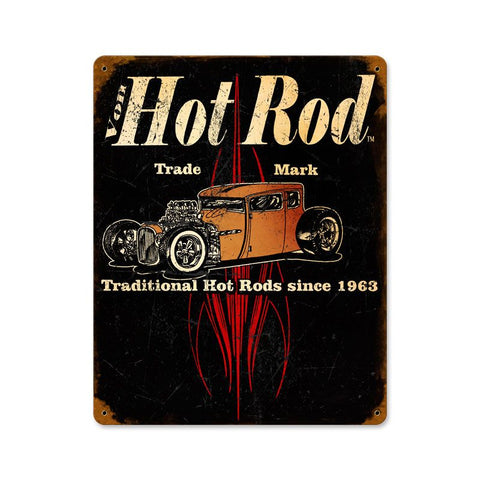 Von Hot Rod Trademark Metal Sign