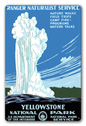 Yellowstone 1938 Vintage Metal Sign Metal Sign