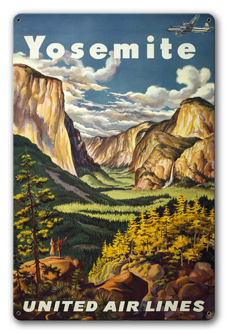 Yosemite By Airliner Vintage Metal Sign Metal Sign