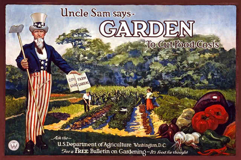 Uncle Sam Says Garden Vintage Metal Sign Metal Sign