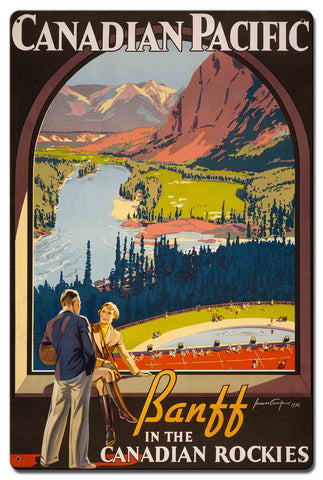 VTG427 - BANFF CANADIAN ROCKIES Metal Sign