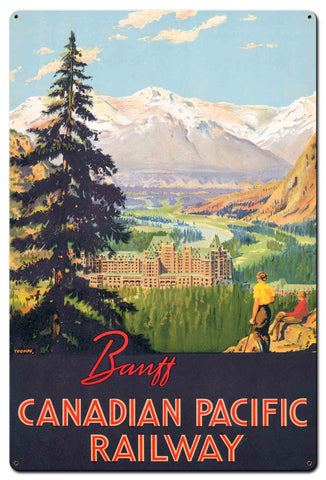 VTG429 - BANFF CANADIAN PACIFIC RAILWAY Metal Sign