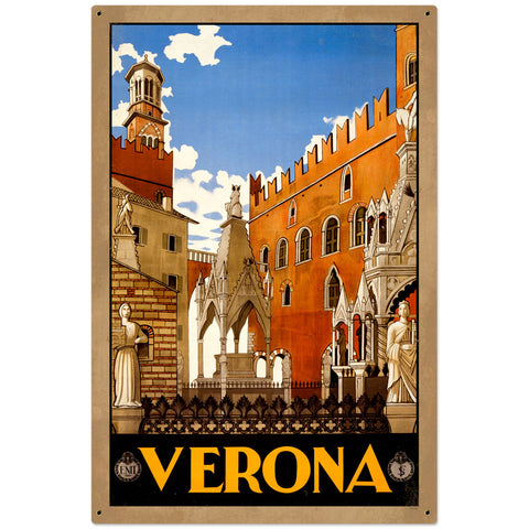 Verona Travel Vintage Sign Metal Sign