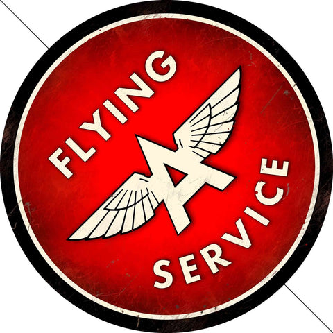 VXL247 - FLYING A SERVICE 18 GAUGE Metal Sign