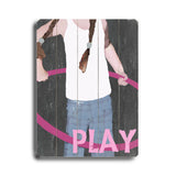 Play - Wood Wall Decor by Lisa Weedn 12 X 16