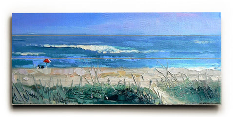 Over the Dunes -  Wood Wall Decor by Carol Schiff 10 X 24