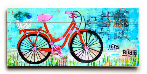 Joy Ride -  Wood Wall Decor by Cindy Wunsch 10 X 24