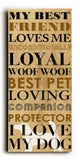 My Best Friend - Wood Wall Decor by Marilu Windvand 10 X 24