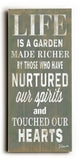 Life is a Garden -  Wood Wall Decor by FLAVIA 10 X 24