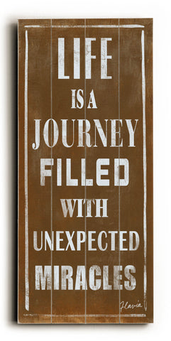 Life is a Journey -  Wood Wall Decor by FLAVIA 10 X 24