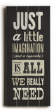 Imagination -  Wood Wall Decor by Cory Steffen 10 X 24