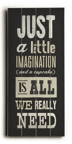 Imagination -  Wood Wall Decor by Cory Steffen 10 X 24