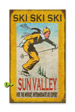 Ski, Ski, Ski, Yellow Wood 28x48