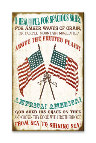 America the Beautiful Generic Wood 23x39