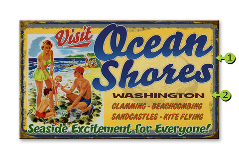 Visit Ocean Shores Metal 23x39