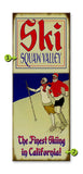 Alpine Ski Couple Wood 17x44