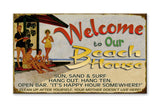 Welcome to the Beach House Generic Wood 23x39