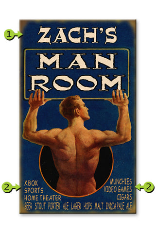 The Man Room Wood 14x24