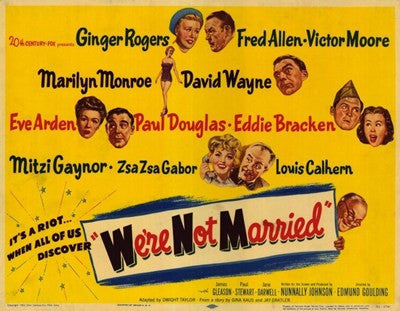 We're Not Married Movie Poster Print