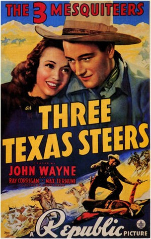 Three Texas Steers Movie Poster Print