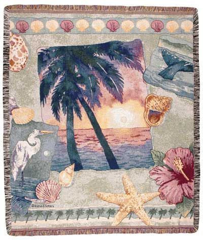 Tapestry - Palm Tree Collage Throw