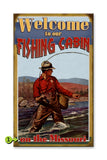 Welcome to our Fishing Cabin Metal 28x48