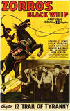 Zorro's Black Whip Movie Poster Print