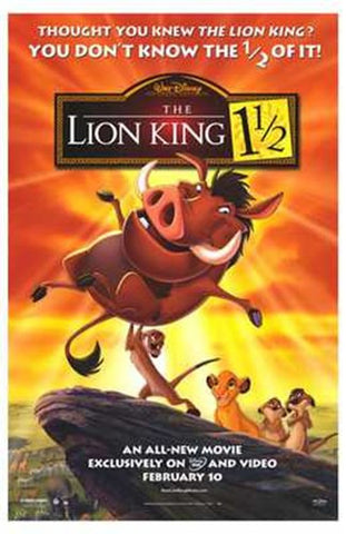 Lion King 1 1-2 Movie Poster Print