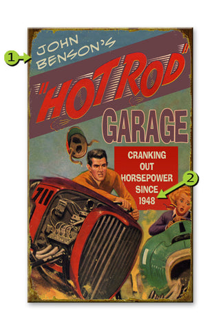 Hot Rod Garage Metal 23x39