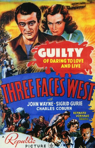 Three Faces West Movie Poster Print