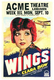 Wings Movie Poster Print